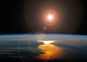 Wall Mural - gulf of st. lawrence from the international space station (iss). elements of this immage supplied by