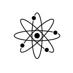 Wall Mural - nuclear energy symbol line icon. clipart image isolated on white background.