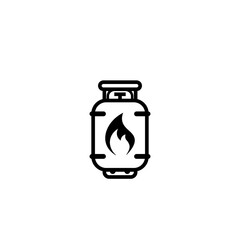 Wall Mural - propane gas tank line icon. clipart image isolated on white background.