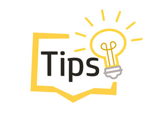 Wall Mural - tips sign. clipart image. icon. clipart image isolated on white background.