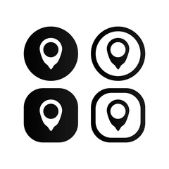 Poster - Unique pins map icon design collection design isolated on white background