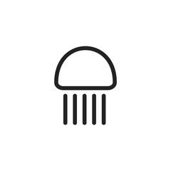 Wall Mural - simple jellyfish icon on white background, stock vector