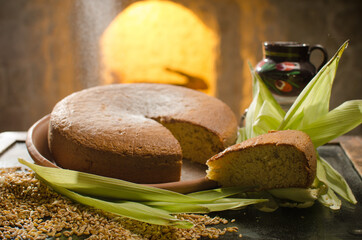 Bread made with corn flour