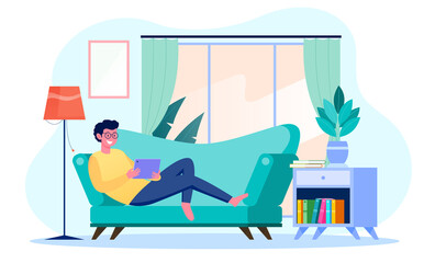home digital online study concept