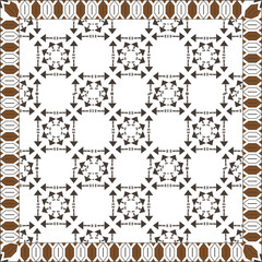 Poster - Colorful abstract graphic background. Tribal ethnic ornament. Scarf design. Frame.