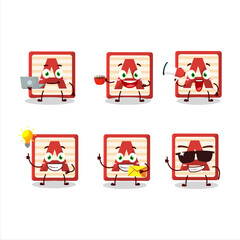 Sticker - Toy block A cartoon character with various types of business emoticons