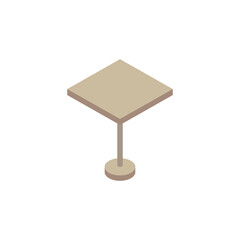 Poster - wooden table park Isometric style icon