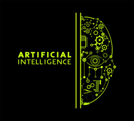 Poster - Artificial intelligence symbol