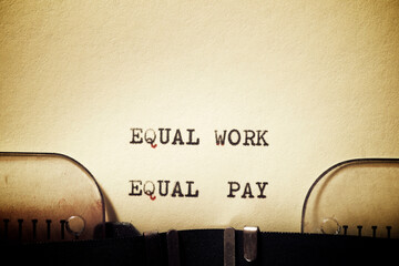 Wall Mural - Equal work equal pay