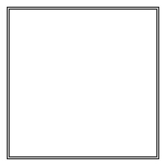 Frame of two black lines on a white background. Illustration for design.