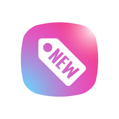 Sticker - New Tag - Mobile App Icon