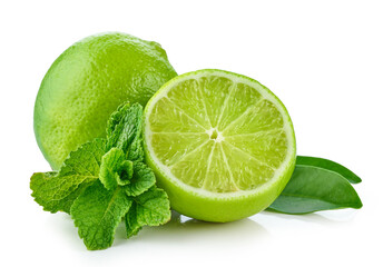 Poster - lime and mint leaves