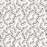 Fototapeta Pokój dzieciecy - Vector coffee pattern. Coffee beans seamless pattern. Simple coffee pattern on a white background.