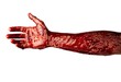 © Tigran Gasparyan - Bloody hand isolated on white background.