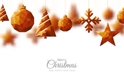 Wall Mural - merry christmas and new year luxury holiday greeting card