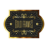 Fototapeta  - elegant golden frame with lettering