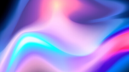 Poster - Abstract modern liquid violet horizontal background. Soft light spectral colors. Spectacular texture with chaotic waves. Halftone effect. Trendy minimalistic look for mobile phones, cards, posters..