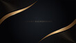 © Ahmad - Abstract luxury black and wavy gold lines abstract background. Elegant for magazine, brochure, banner, poster, business card template.