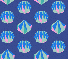 Poster - Seamless geometric pattern with the image of Christmas balls. Vector design for holiday web banner, business presentation, brand package, fabric, print, wallpaper, postcards.