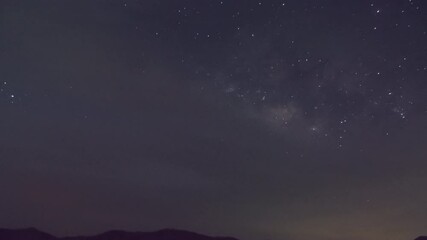 Wall Mural - milky way galaxy time lapse lampang thailand, universe galaxy milky way time lapse, nature blue, dar