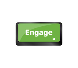 Aufkleber - engage button on computer pc keyboard key