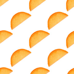 Aufkleber - seamless pattern with colored slices of marmalade isolated on white background