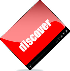 Poster - Video player for web with discover word