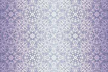Wall Mural - vintage background with seamless pattern.