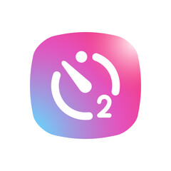 Canvas Print - Slft Timer 2 Sec - Mobile App Icon