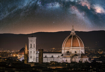 overview of the city of florence tuscany italy