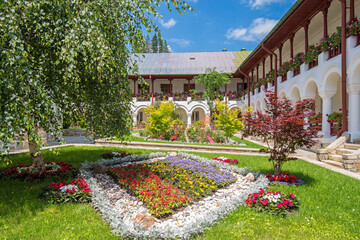 Wall Mural - Agapia monastery summer scene