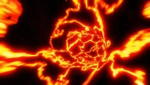 Abstract Magma Tunnel Animation, 3D Loop Dynamic 4K Fire And Flaming Illustration