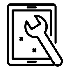 Poster - Repair gadget icon. Outline repair gadget vector icon for web design isolated on white background