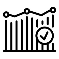 Poster - Analytics icon. Outline analytics vector icon for web design isolated on white background