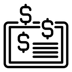 Poster - Traffic monetization icon. Outline traffic monetization vector icon for web design isolated on white background
