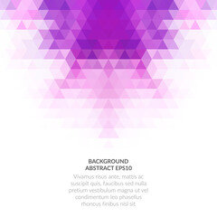 Poster - An abstract background with a geometric texture of triangles. White copy space for text.