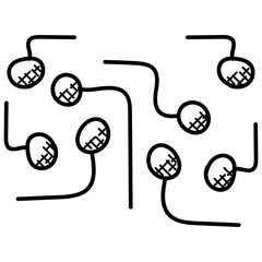 Poster - 
A doodle icon design of sitemap diagram
