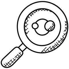 Canvas Print - 
Magnifier doodle icon design, search tool concept
