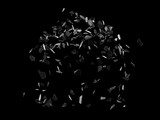 Fototapeta  - Hundreds of small broken glass pieces