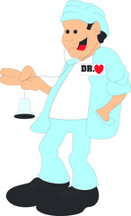 Sticker - doctor with bell