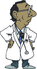 Wall Mural - doctor with stethoscope