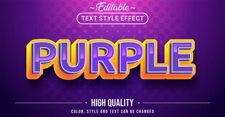 Aufkleber - Editable text style effect - Purple theme style.