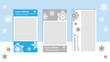 Social media editable post banner with winter snowflake theme, christmas, snow. Web banners for social media. Clear and simple design, vector illustration.	
