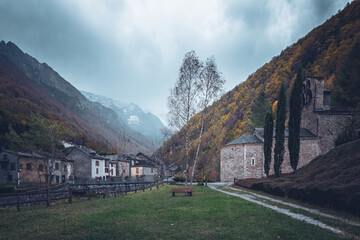 Wall Mural - Salau french village in the pyrenees mountain