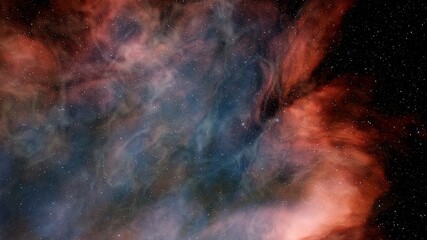 Wall Mural - red-violet nebula in outer space, horsehead nebula, unusual colorful nebula in a distant galaxy, red