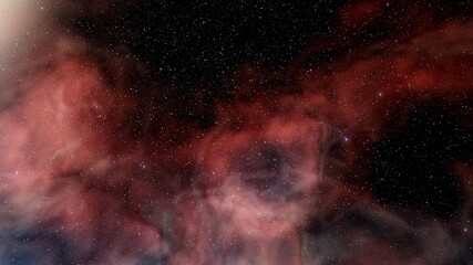 Wall Mural - red-violet nebula in outer space, horsehead nebula, unusual colorful nebula in a distant galaxy, red