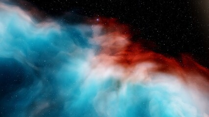 Wall Mural - red-violet nebula in outer space, horsehead nebula, unusual colorful nebula in a distant galaxy, red
