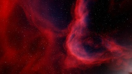 Wall Mural - red-violet nebula in outer space, horsehead nebula, unusual colorful nebula in a distant galaxy, red