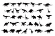 © kirania - dinosaur silhouette icon vector set for logo