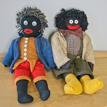 Two Golligwogs Sitting Together